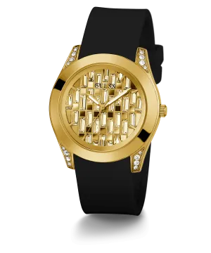 Guess Clarity Gold Tone Case Silicone Women's Watch GW0109L1