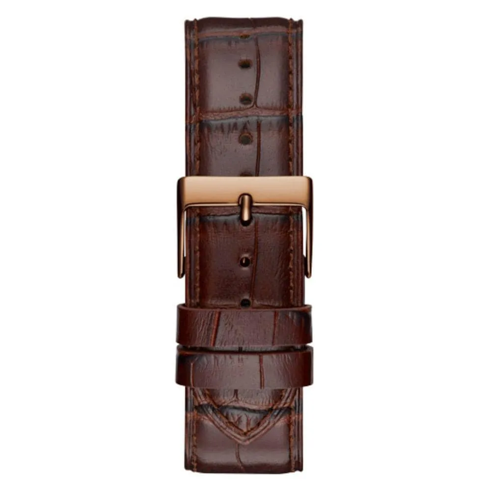 Guess Coffee Case Brown Leather Men's Watch GW0570G2