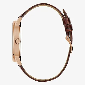 Guess Coffee Case Brown Leather Men's Watch GW0570G2