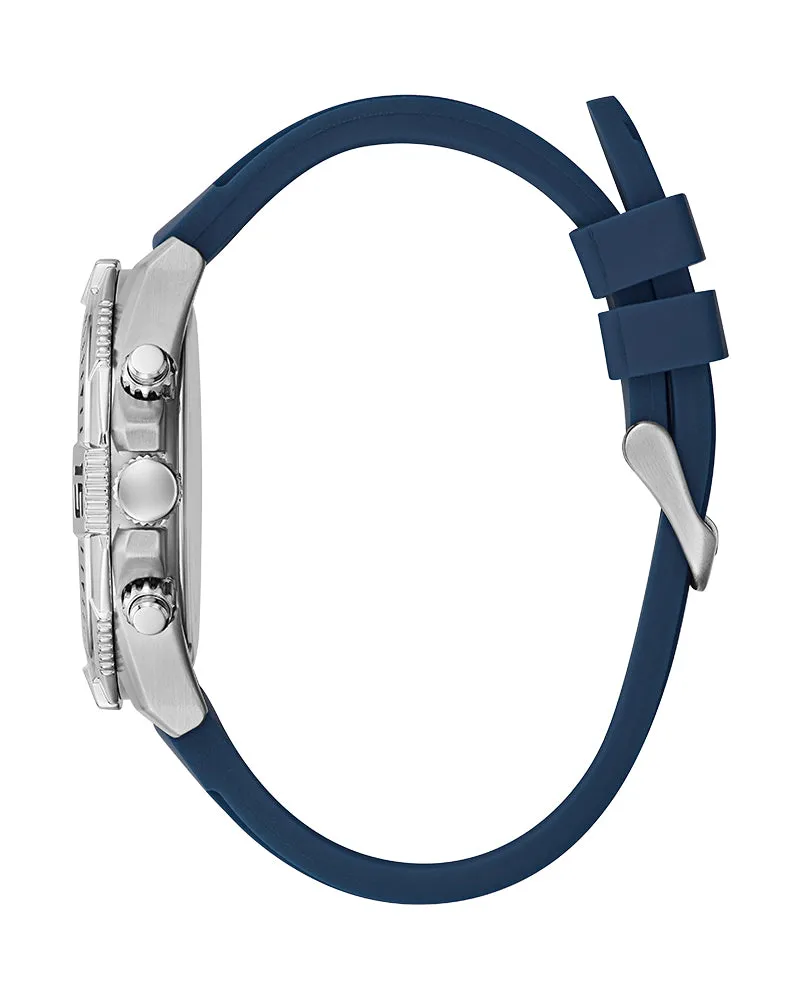 Guess Commander Blue Silicone Strap Men's Watch GW0211G1