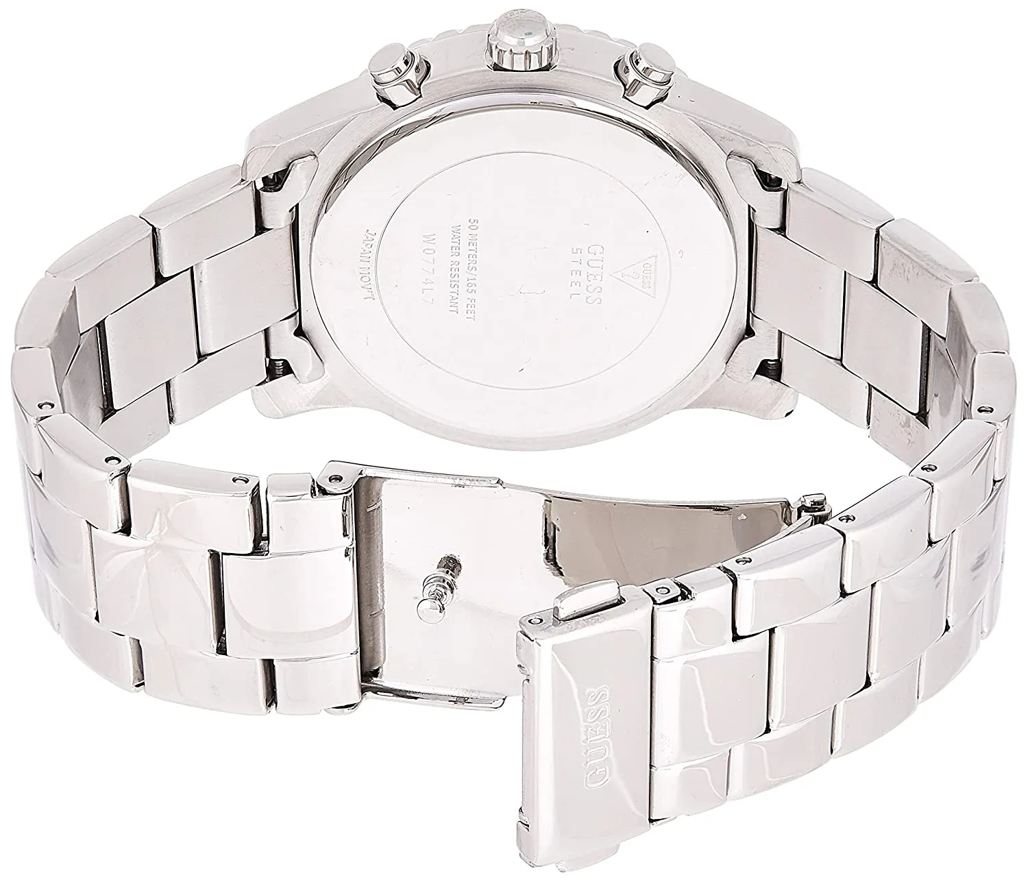 Guess Confetti Red Dial Stainless Steel Ladies Watch W0774L7
