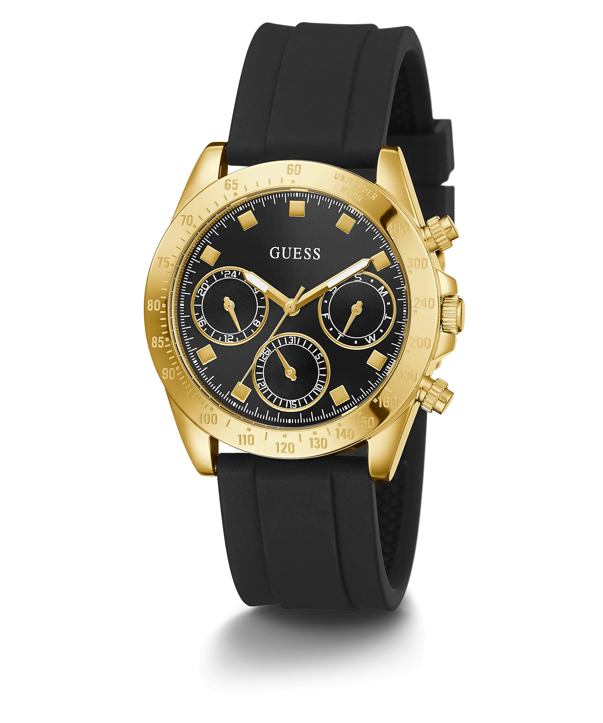 Guess Eclipse Black Silicone Strap Women's Watch GW0315L1