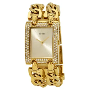 Guess Mod Gold Sunray Dial Ladies Bangle Watch W0072L1