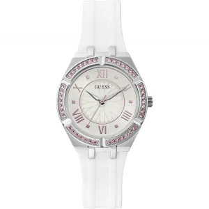 Guess Sparkling Pink Silicone Women's Watch GW0032L1
