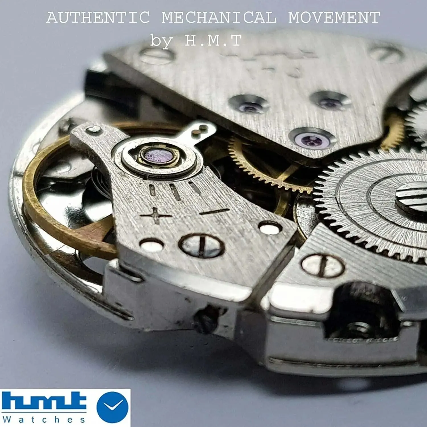 HMT Para Shock 17 Jewels Blue Dial Mechanical Handwinding Men's Watch