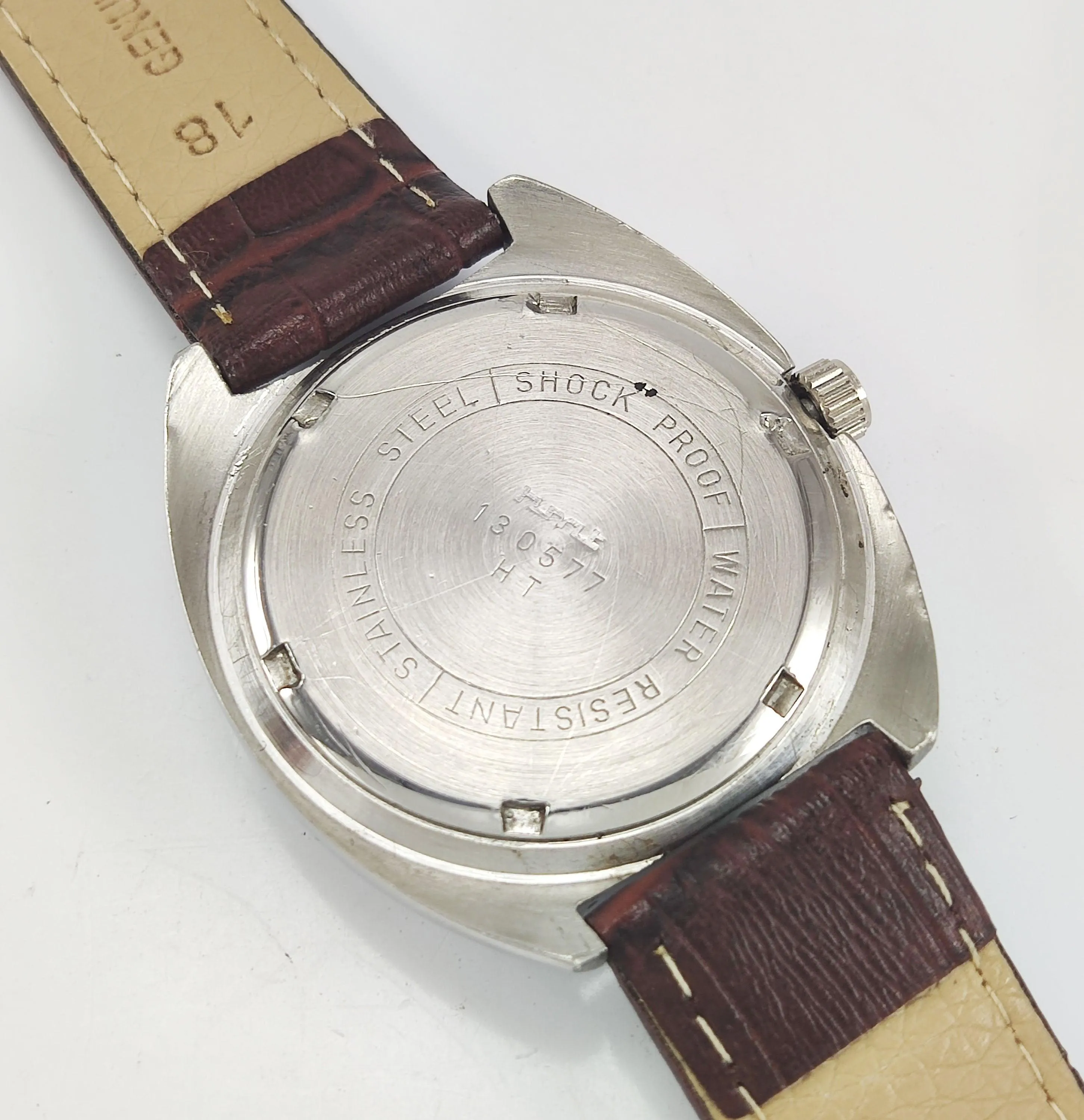 HMT Para Shock 17 Jewels Blue Dial Mechanical Handwinding Men's Watch