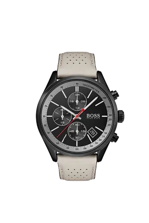 Hugo Boss Grand Prix Black Ion Plated Chronograph Mens Watch