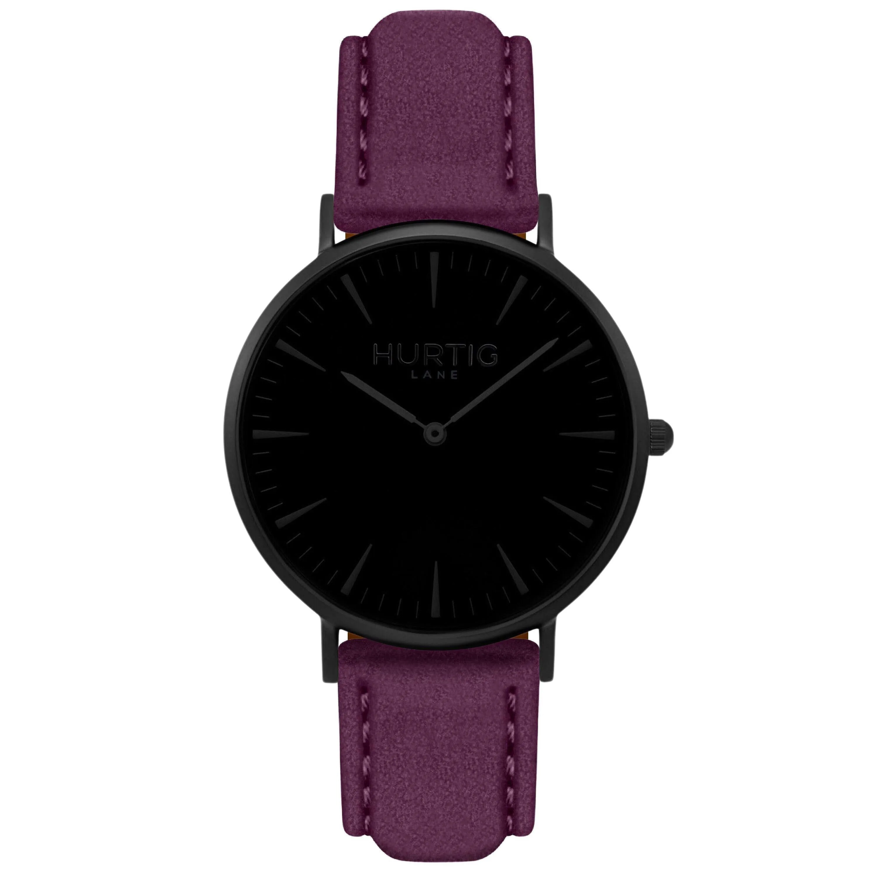 Hymnal Vegan Watch Tweed All Black & Camel Brown