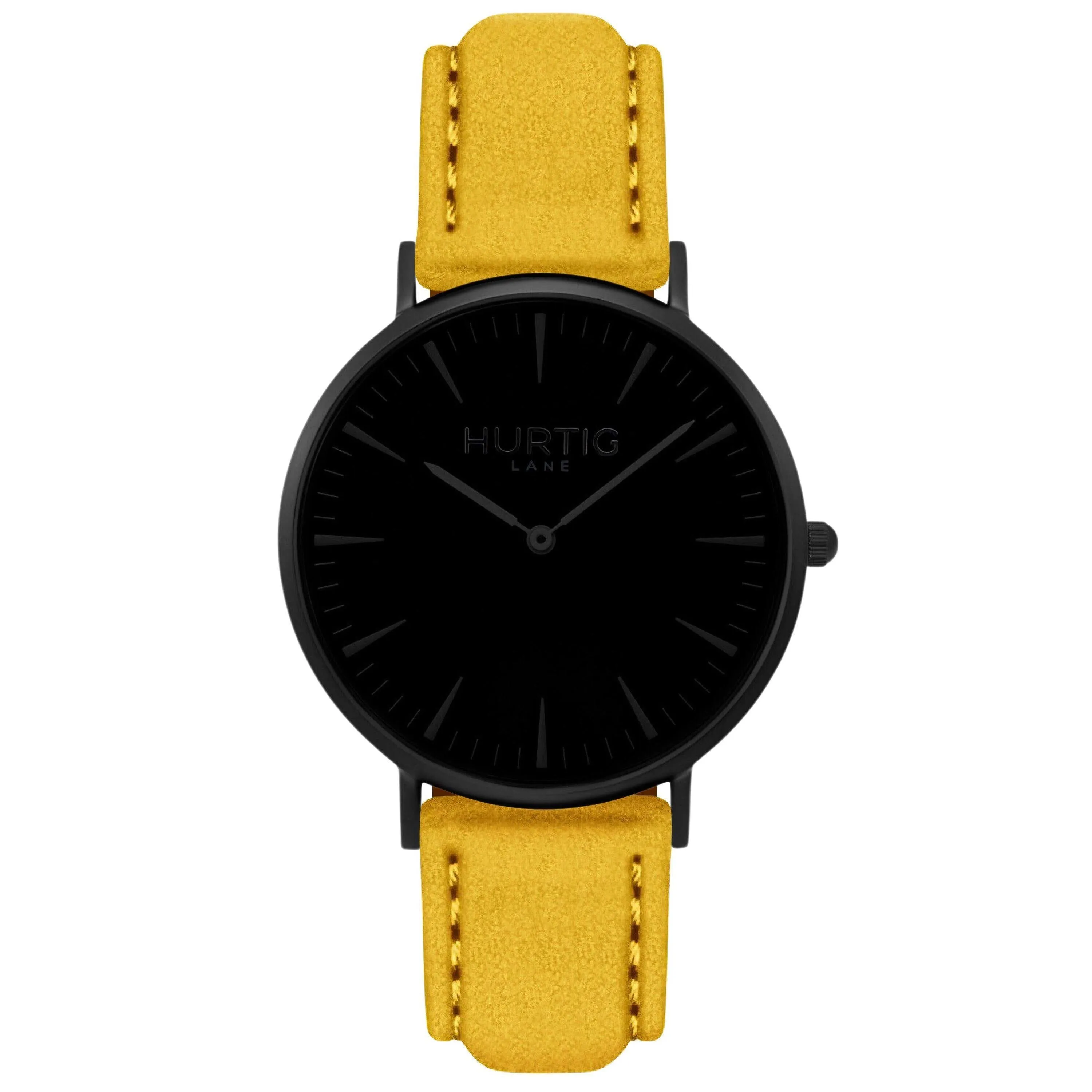 Hymnal Vegan Watch Tweed All Black & Camel Brown