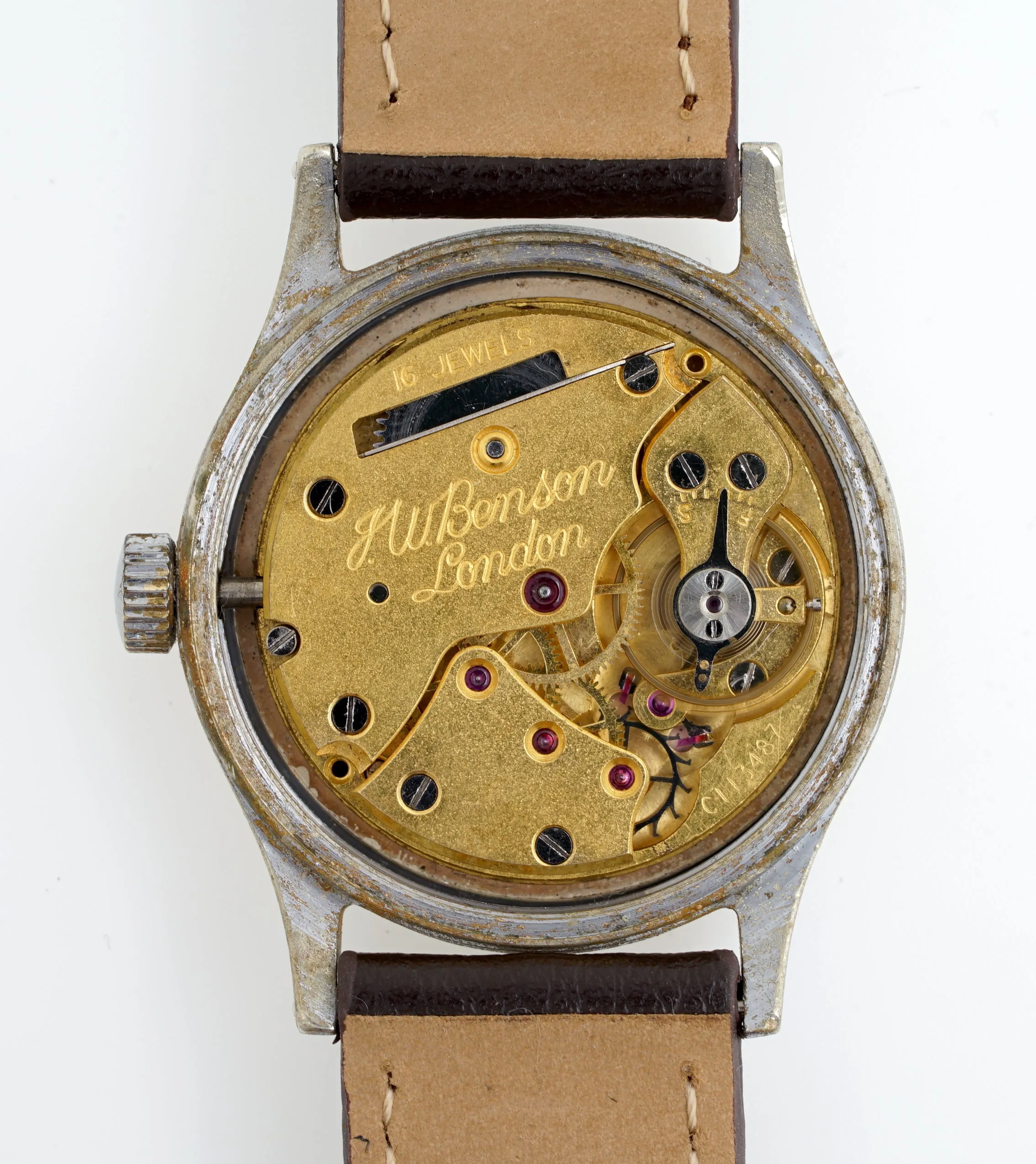 J W BENSON SMITHS LONDON TROPICAL ROMAN NUMERAL  EARLY 50'S 16J WATCH