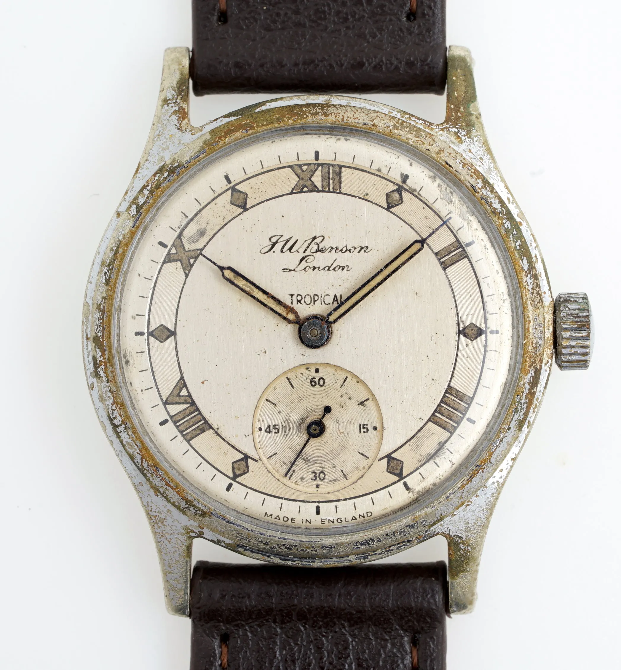 J W BENSON SMITHS LONDON TROPICAL ROMAN NUMERAL  EARLY 50'S 16J WATCH