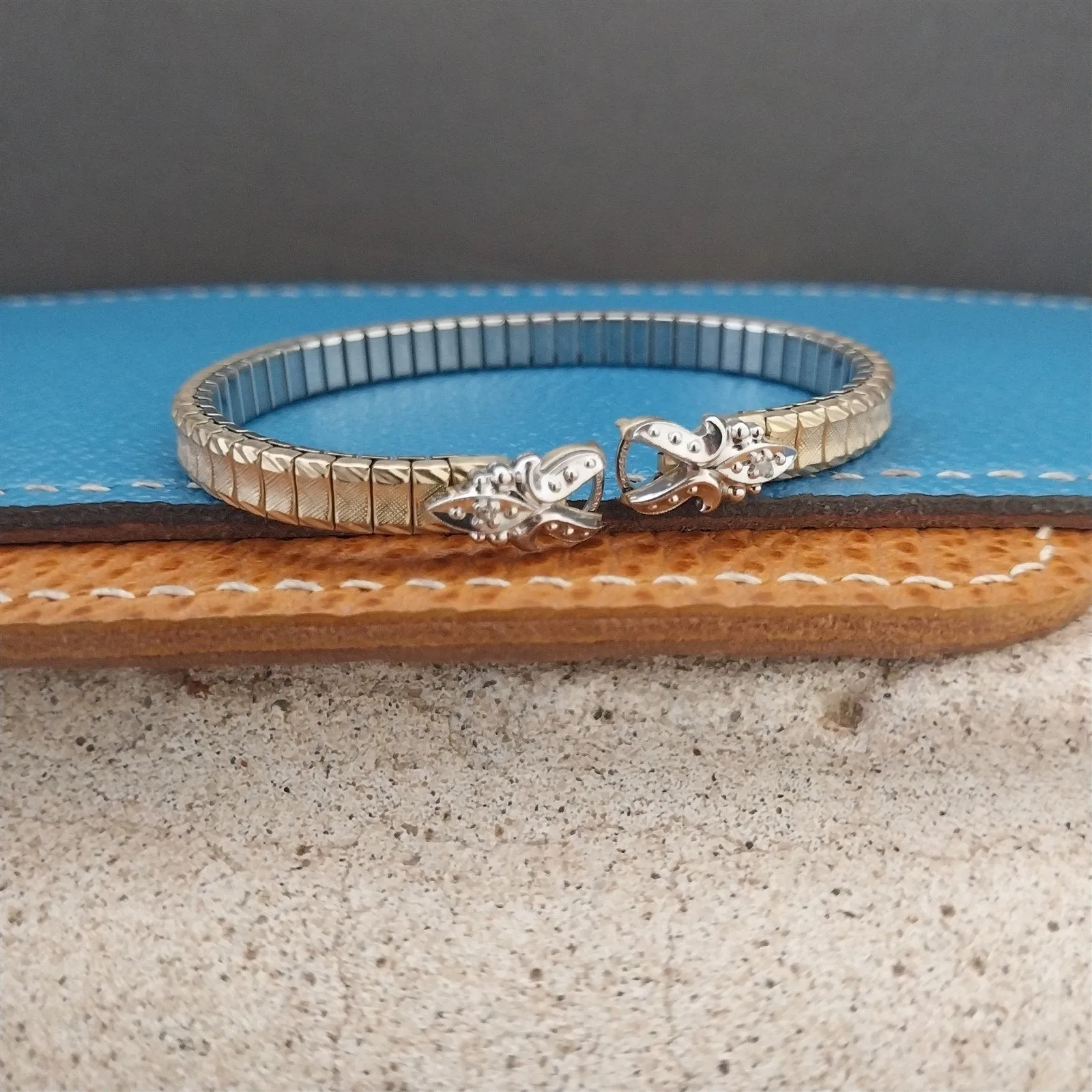 Ladies 10k Gold-Filled & Diamond Single-Lug Speidel Unused Vintage Watch Band