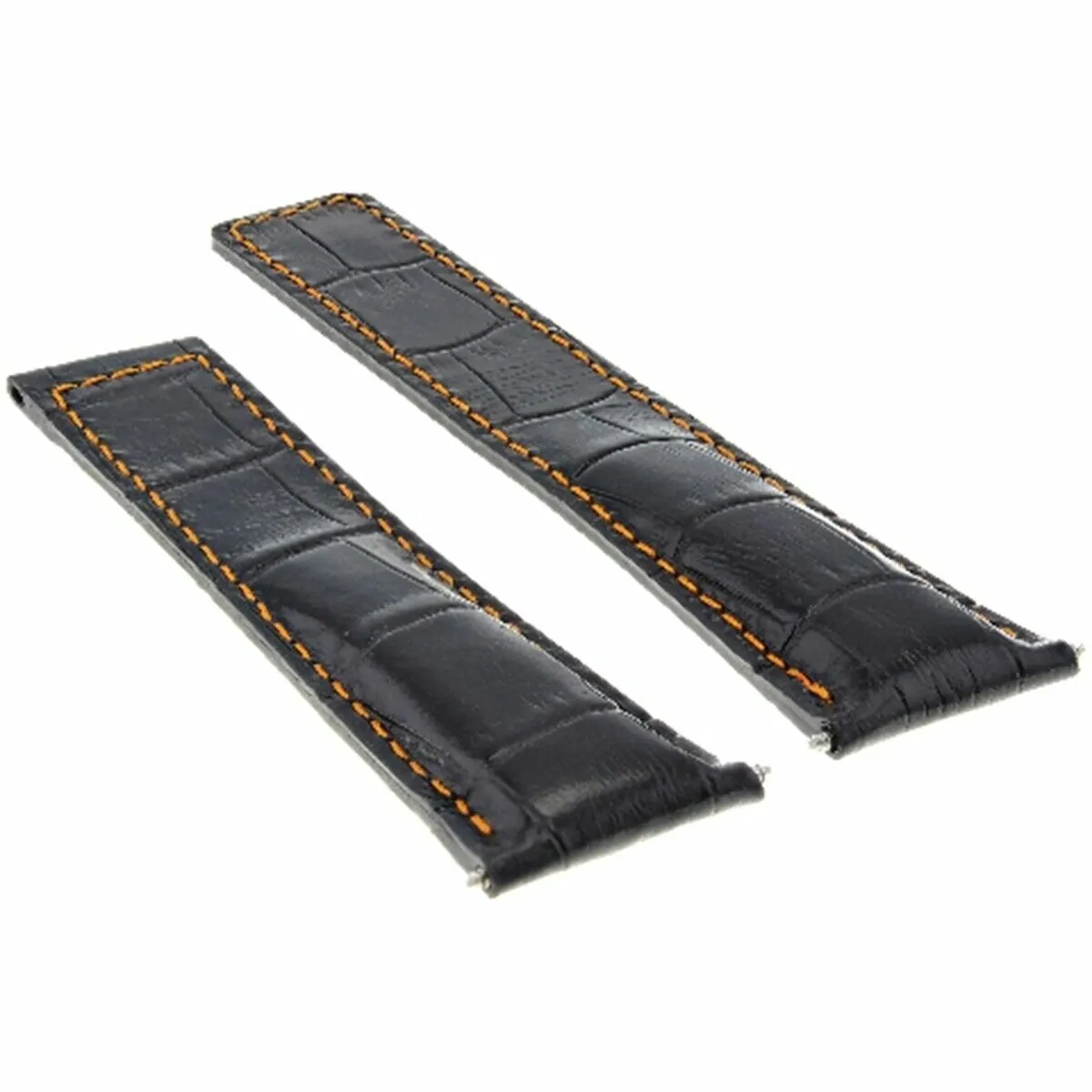 LEATHER BAND WATCH STRAP FOR DEPLOYMENT CLASP 22/18 TAG HEUER MONACO BLACK OS
