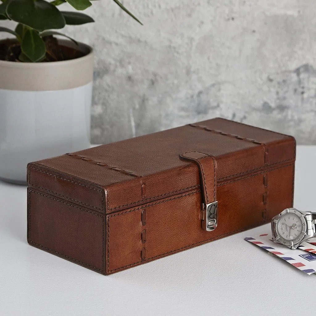 Leather Watch Box For Three