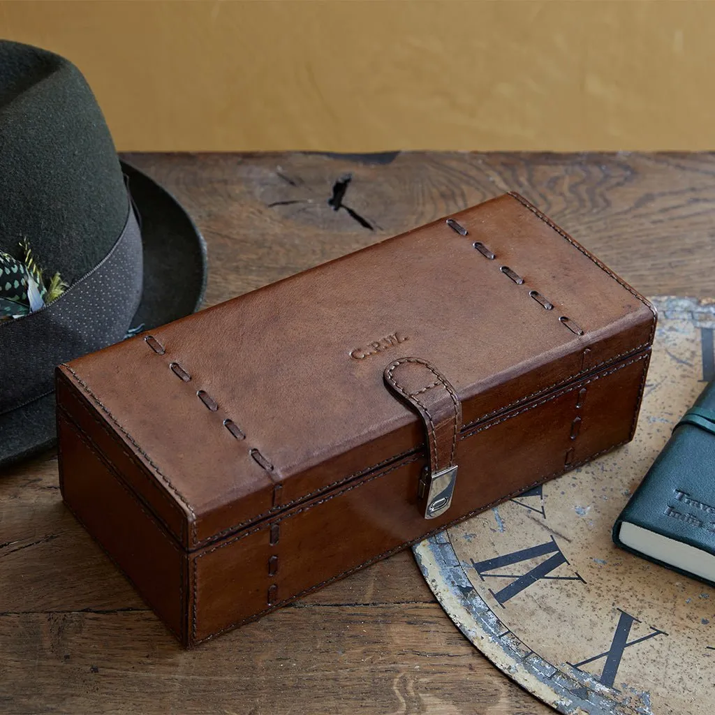 Leather Watch Box For Three