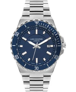 Lee Cooper  Men's Watch Blue Dial Silver Metal Strap, LC07622.390