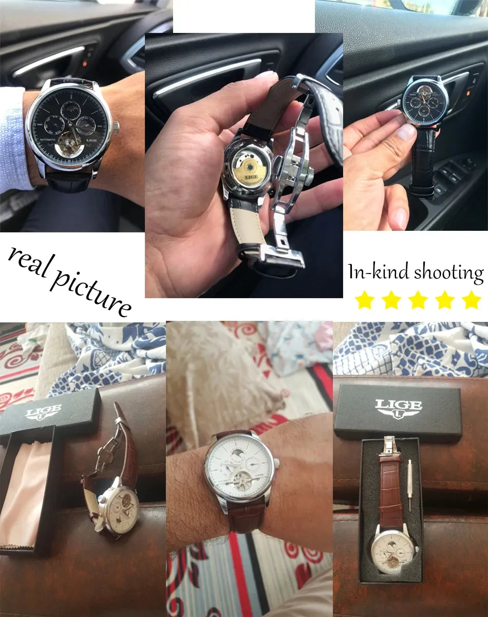 LIGE Men's Watch