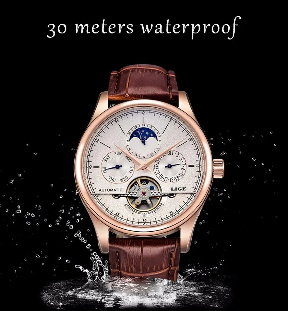 LIGE Men's Watch
