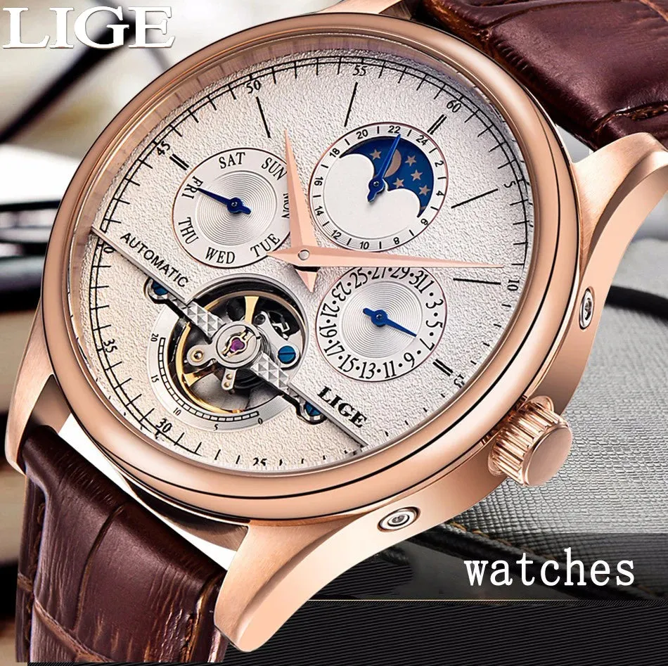 LIGE Men's Watch