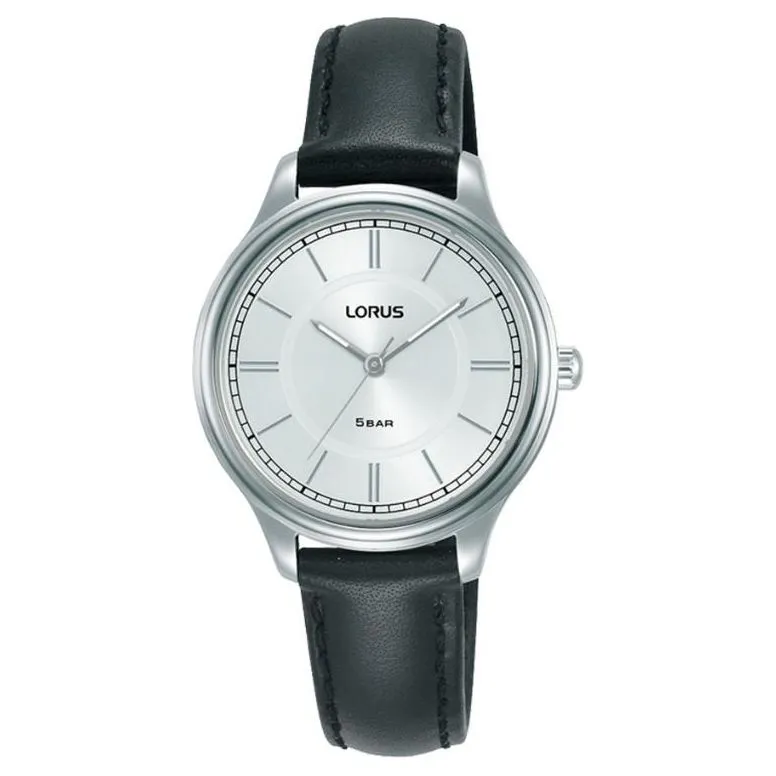 Lorus Women's Analogue Watch with Black Leather Strap RG211VX9