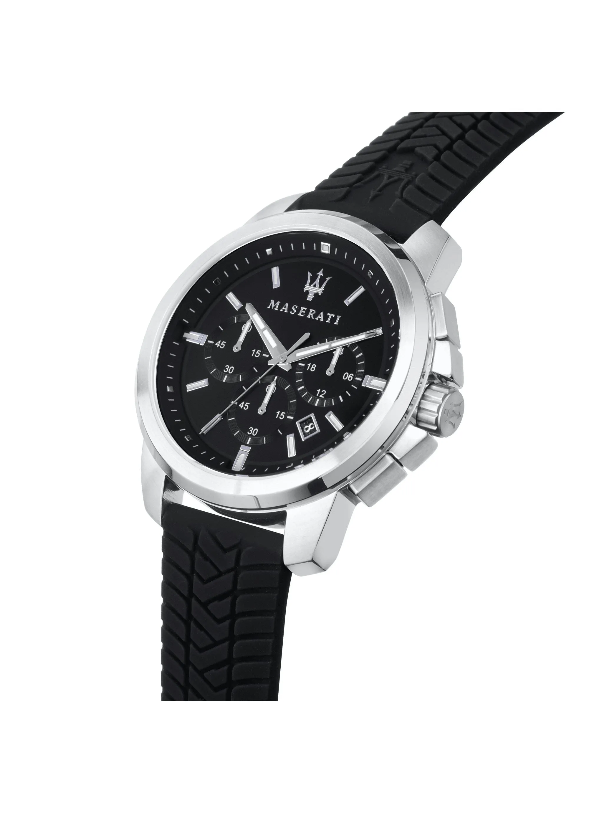Maserati Black Silicone Quartz Fashion Men's Watch R8871621014