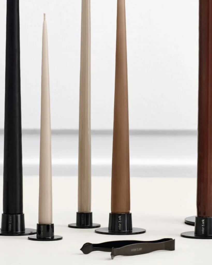 Matte Metal Candlestick Holder - Set of 2