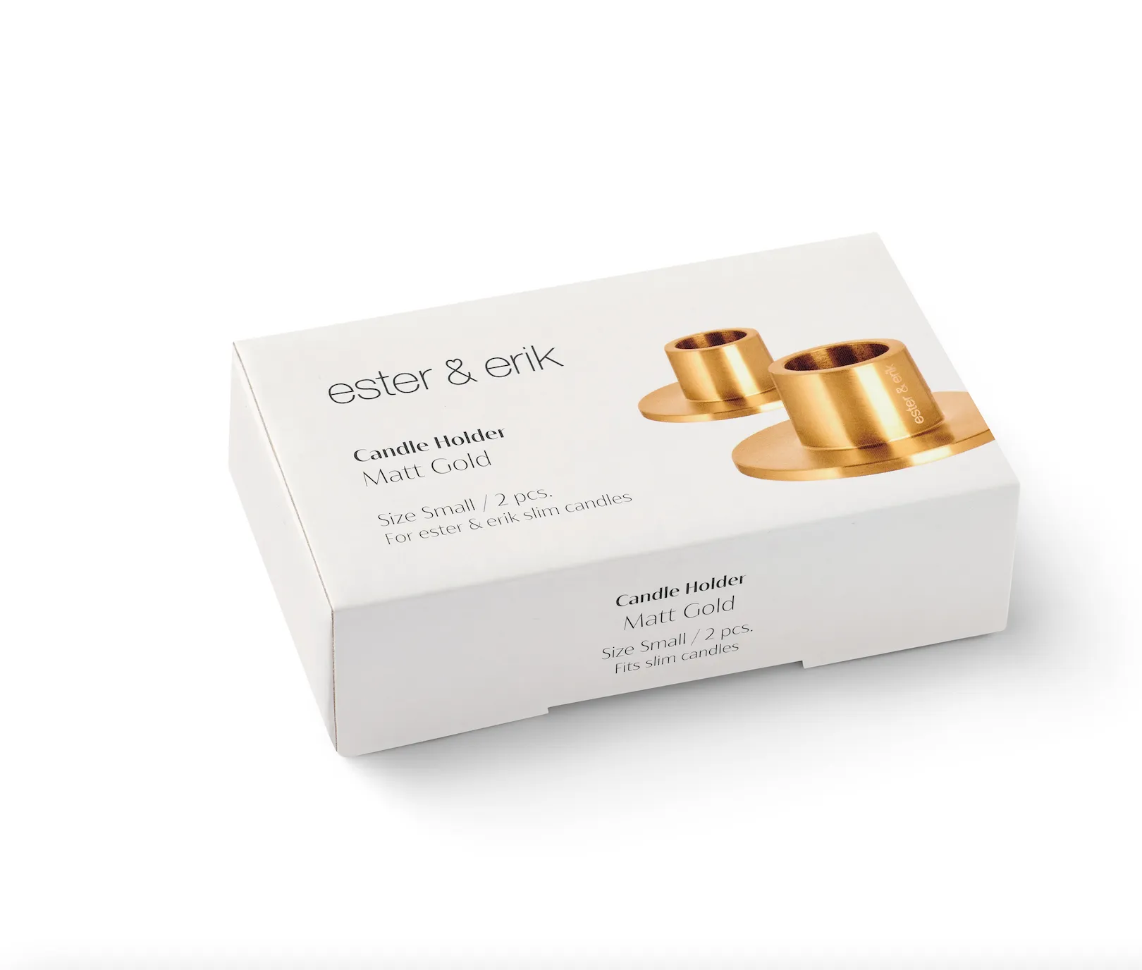 Matte Metal Candlestick Holder - Set of 2