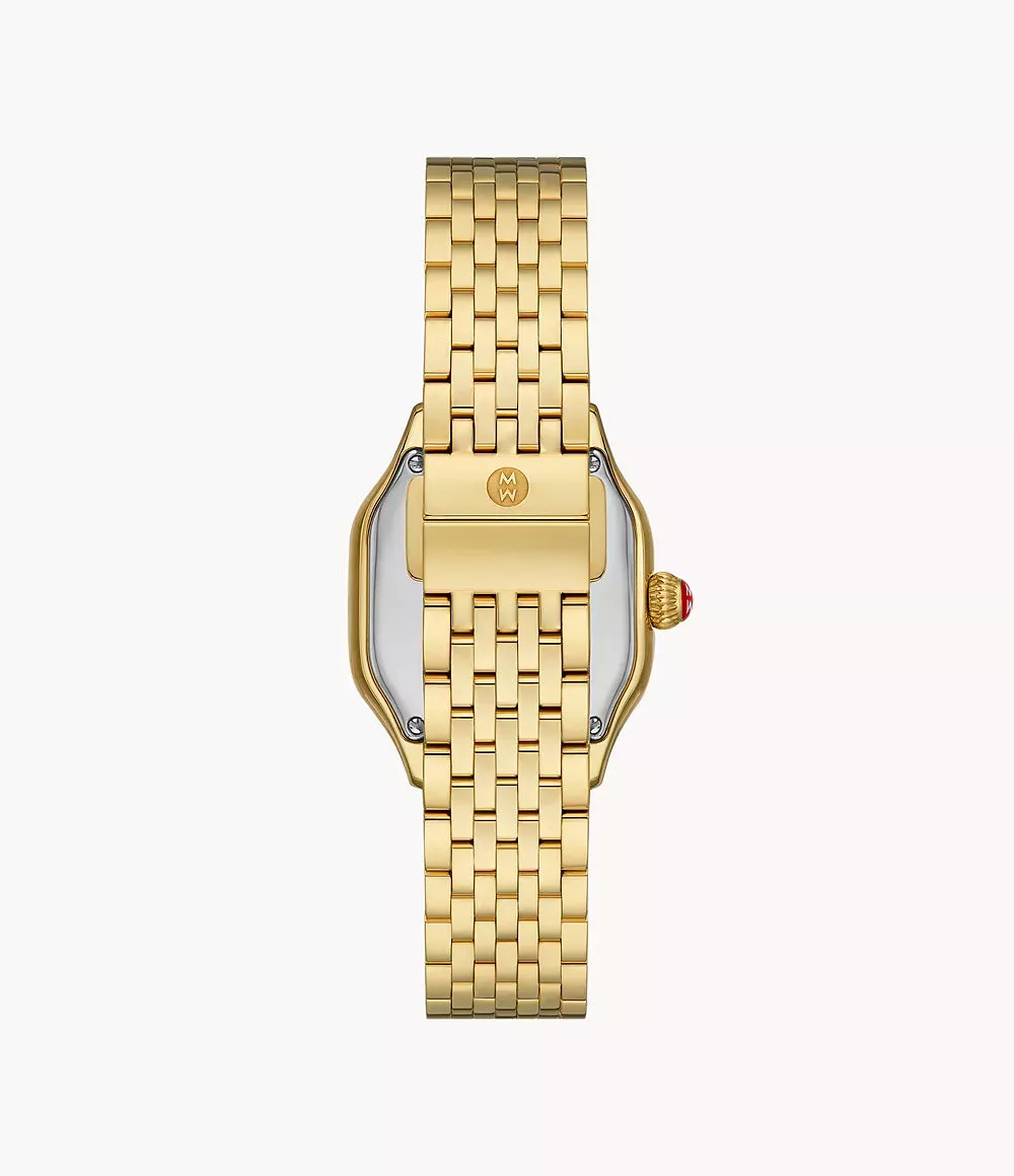 Meggie 18K Gold-Plated Diamond Dial Watch MWW33B000010
