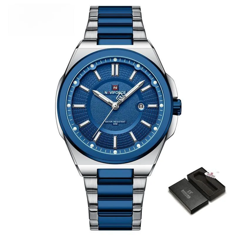 Mens Watches Waterproof High Quality Quartz Wristwatch Stainless Steel Clock