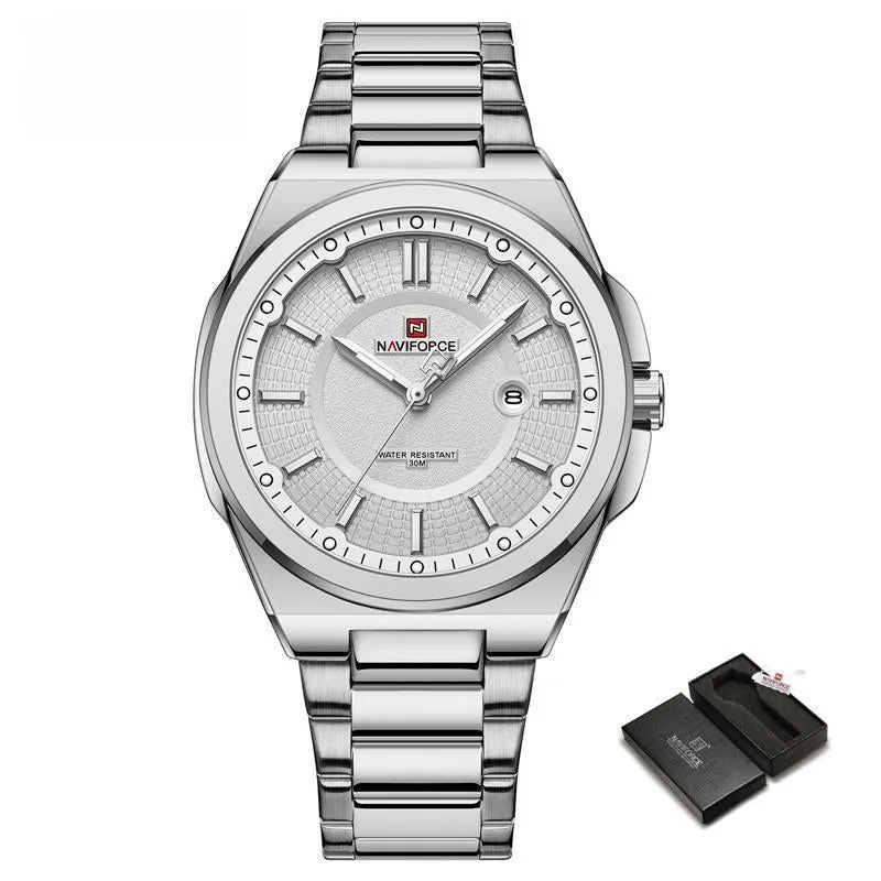 Mens Watches Waterproof High Quality Quartz Wristwatch Stainless Steel Clock