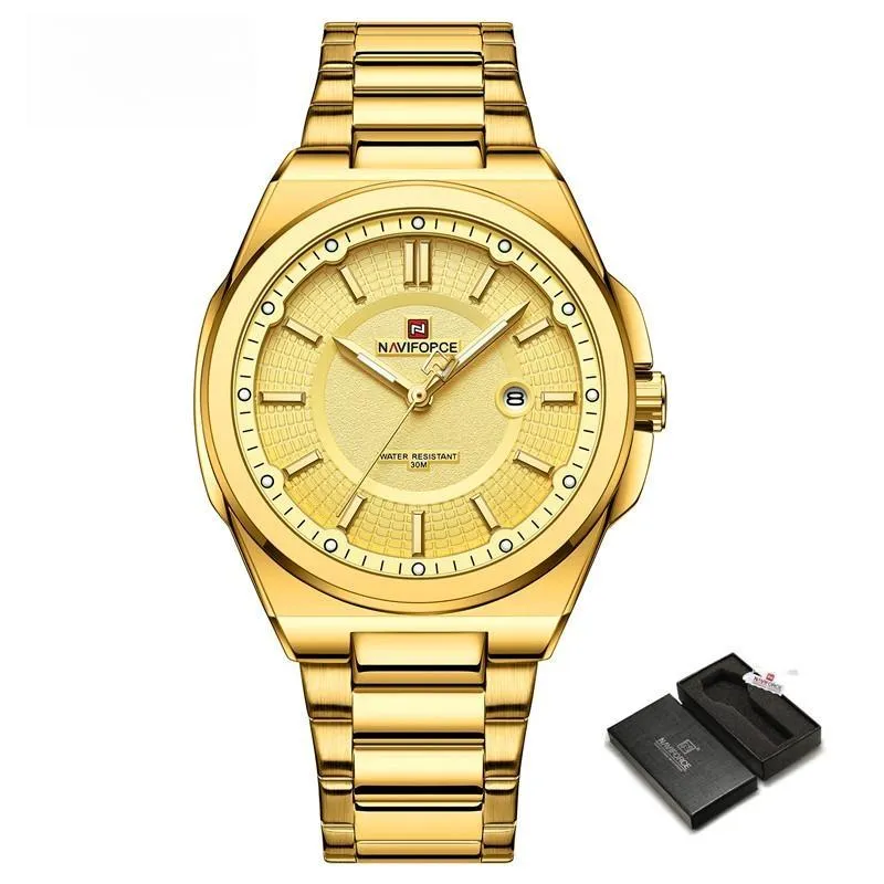 Mens Watches Waterproof High Quality Quartz Wristwatch Stainless Steel Clock