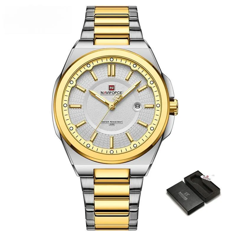 Mens Watches Waterproof High Quality Quartz Wristwatch Stainless Steel Clock