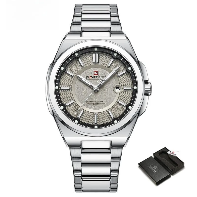 Mens Watches Waterproof High Quality Quartz Wristwatch Stainless Steel Clock