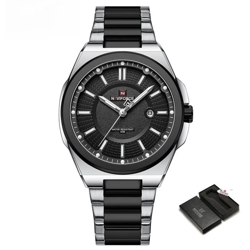 Mens Watches Waterproof High Quality Quartz Wristwatch Stainless Steel Clock