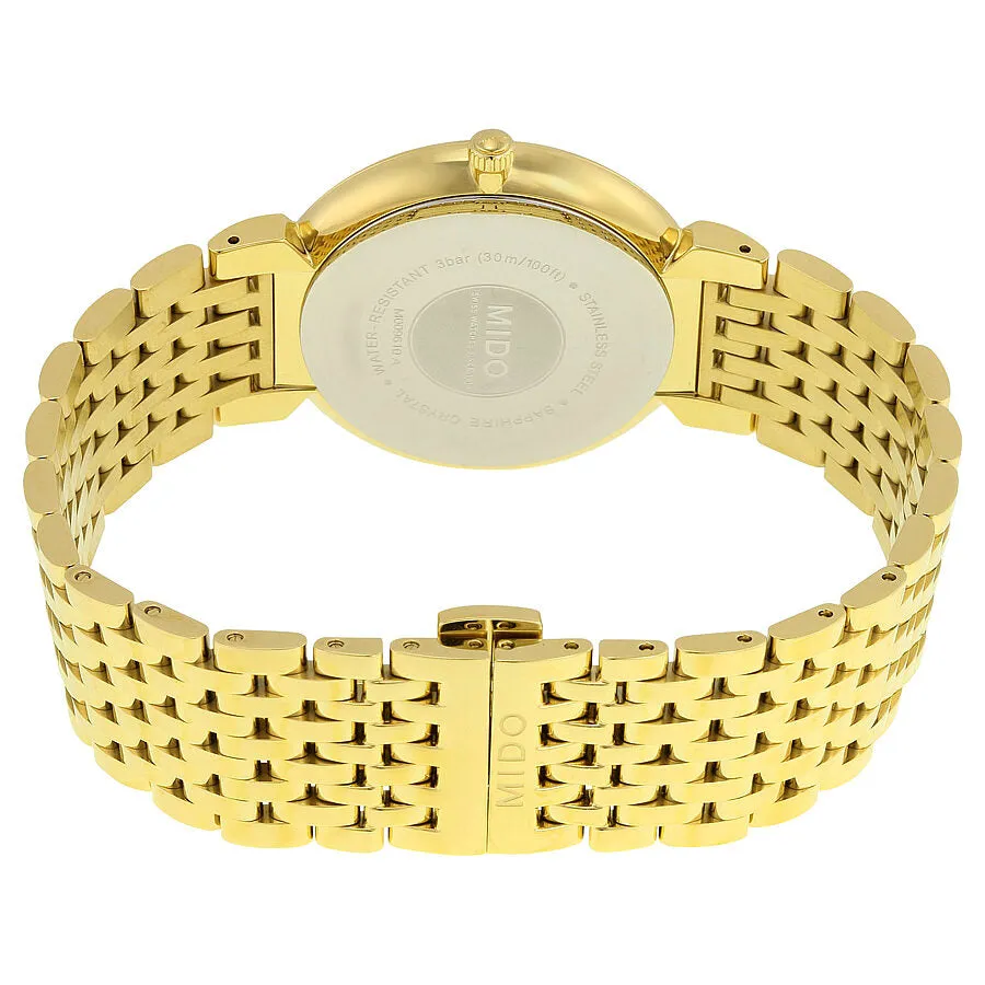 Mido Dorada White Dial Gold-tone Stainless Steel Ladies Watch M009.610.33.013.00