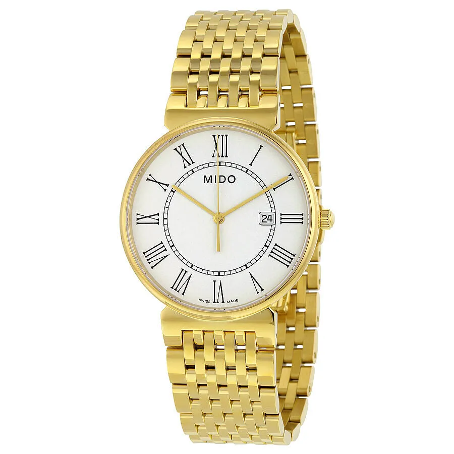 Mido Dorada White Dial Gold-tone Stainless Steel Ladies Watch M009.610.33.013.00