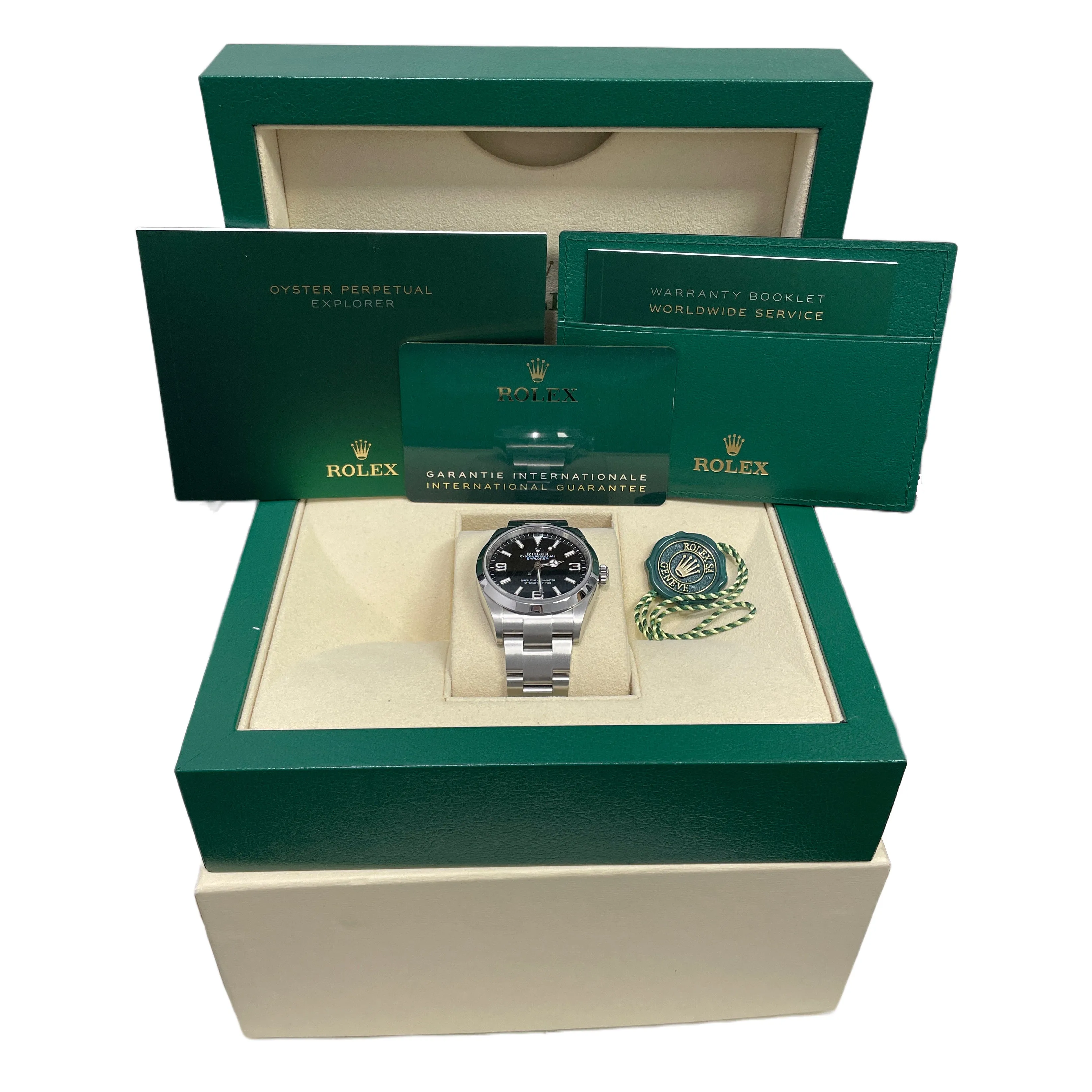 MINT 2021 PAPERS Rolex Explorer I Black 36mm Stainless Steel Watch 124270 BOX