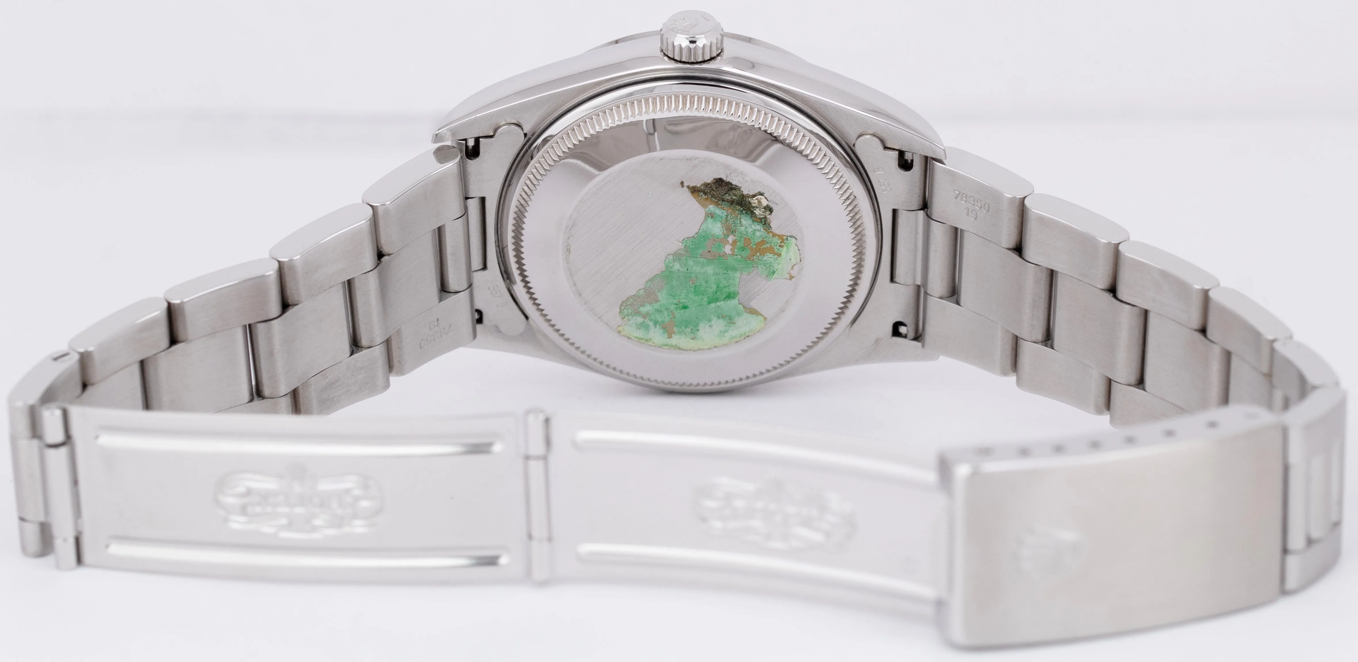MINT Rolex Air-King Precision White Stainless Steel 34mm Automatic Watch 14000