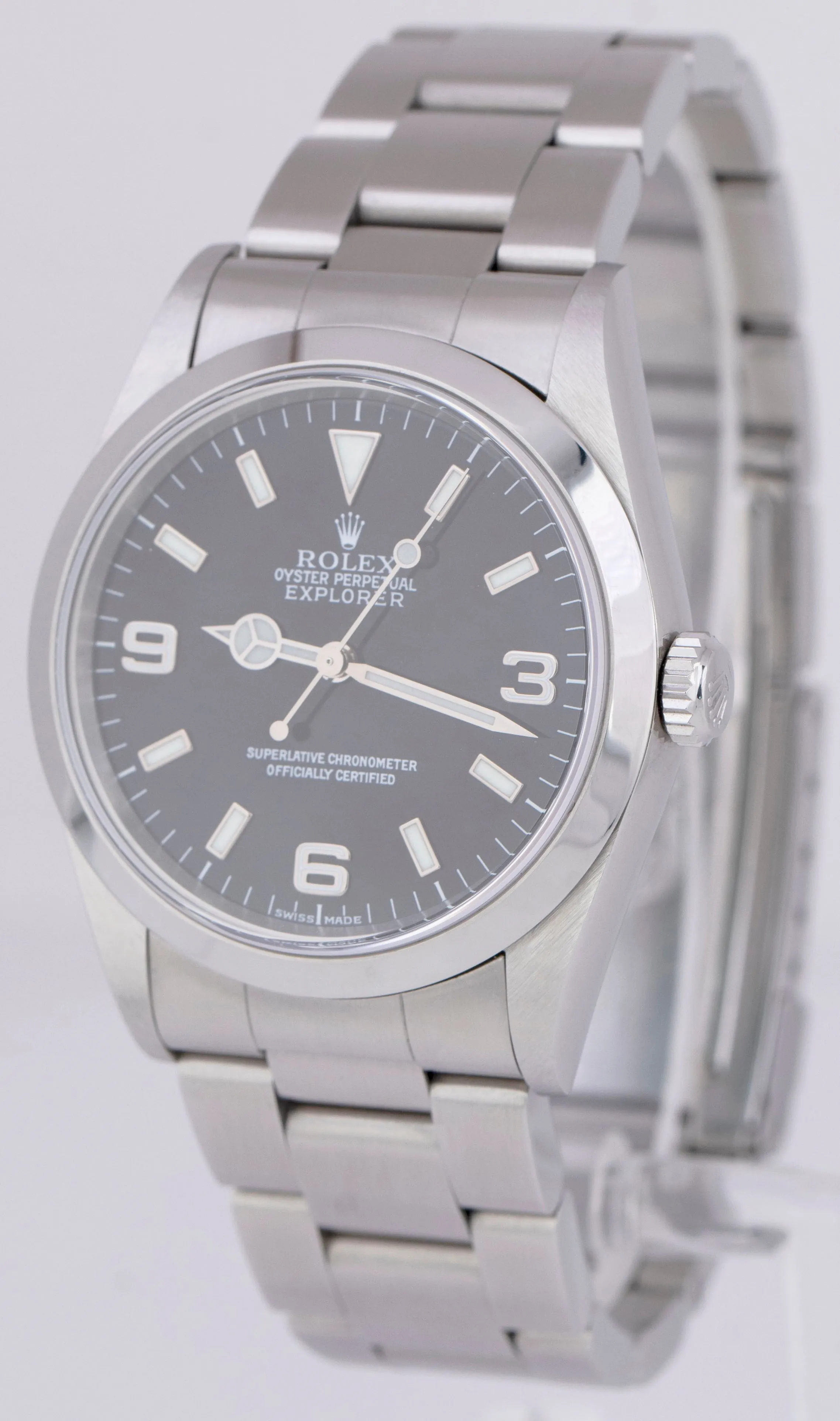 MINT Rolex Explorer I Black 36mm 3-6-9 Dial Stainless Steel Oyster 14270 Watch