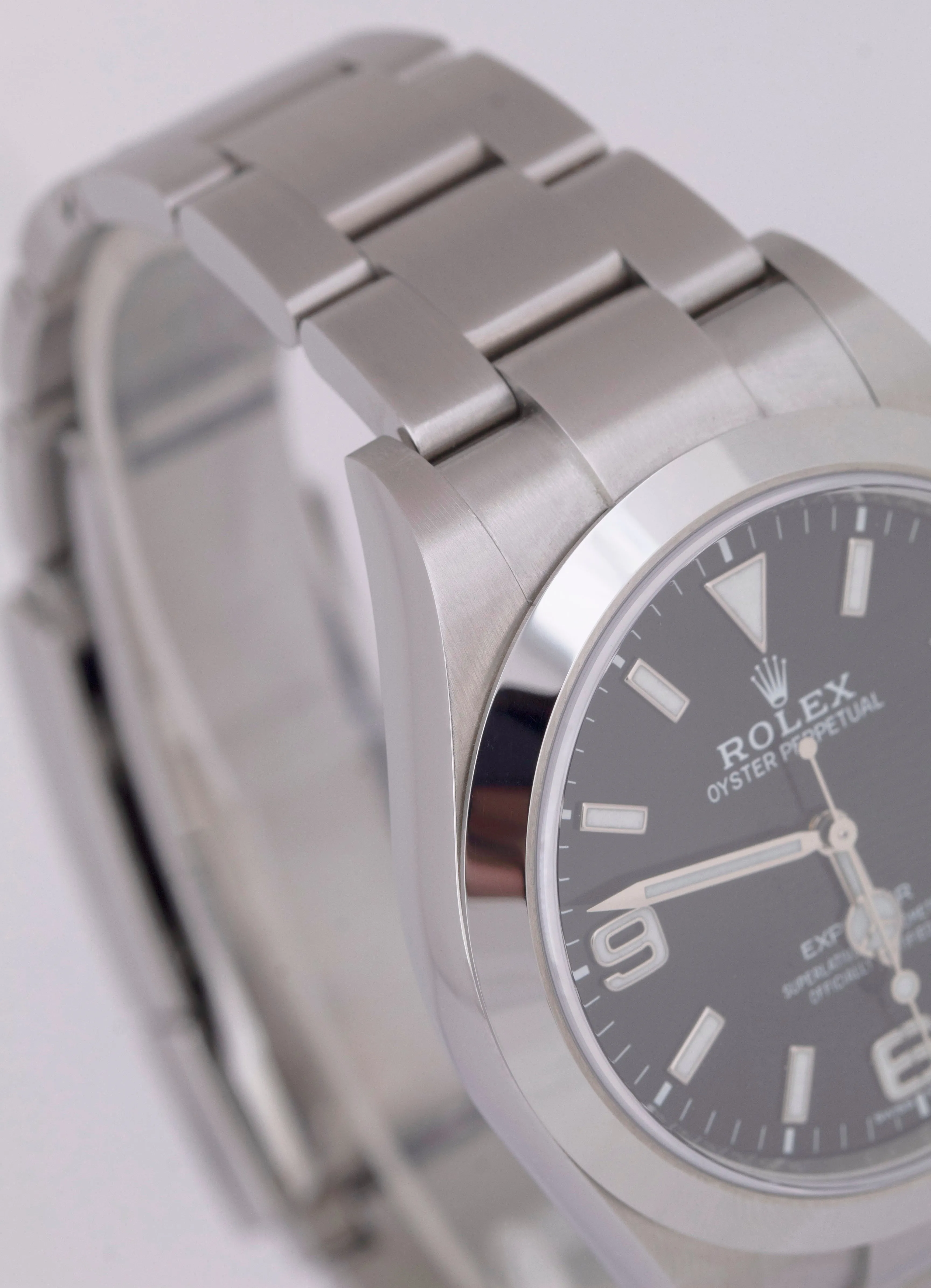 MINT UNPOLISHED Rolex Explorer I MK2 39mm Stainless Steel 3-6-9 Watch 214270