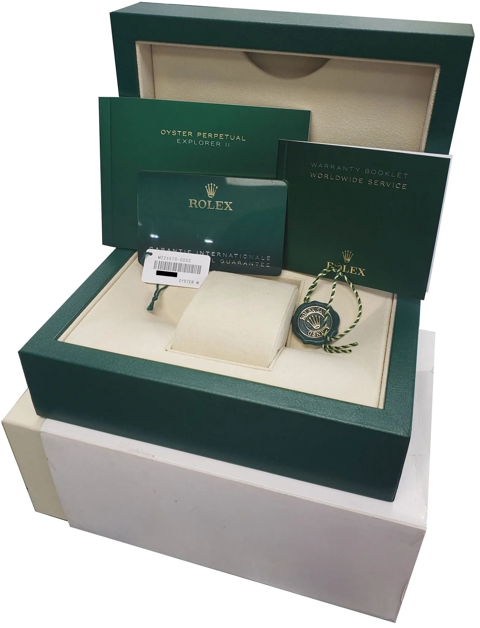 NEW AUG 2022 Rolex Explorer II 42mm Black Orange Stainless GMT Date Watch 226570