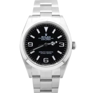 NEW AUGUST 2023 Rolex Explorer I Black 36mm Stainless Steel PAPERS 124270 B P