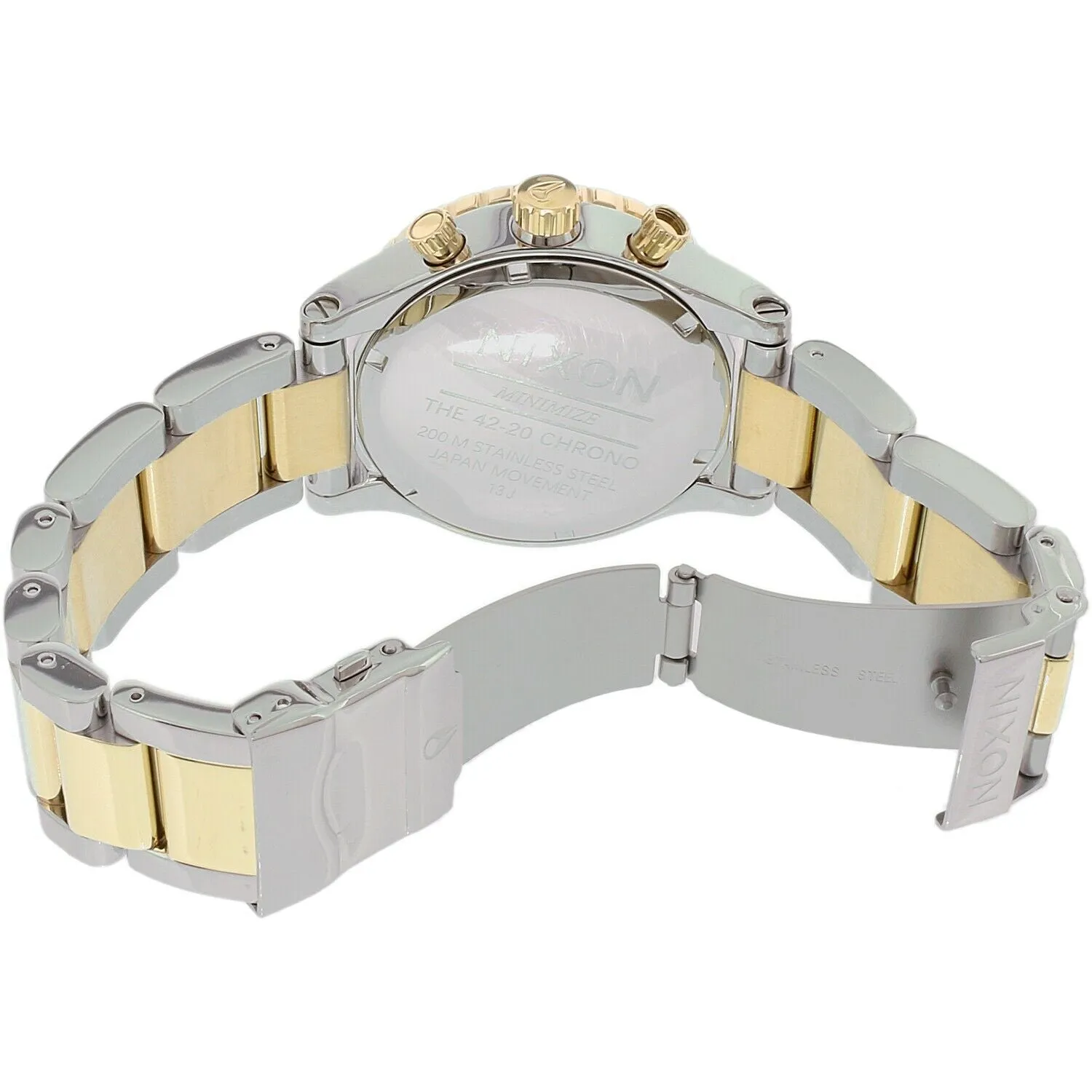 Nixon 42-20 Chronograph Champagne Dial Two-tone Men's Watch Men's Watch A037-1431