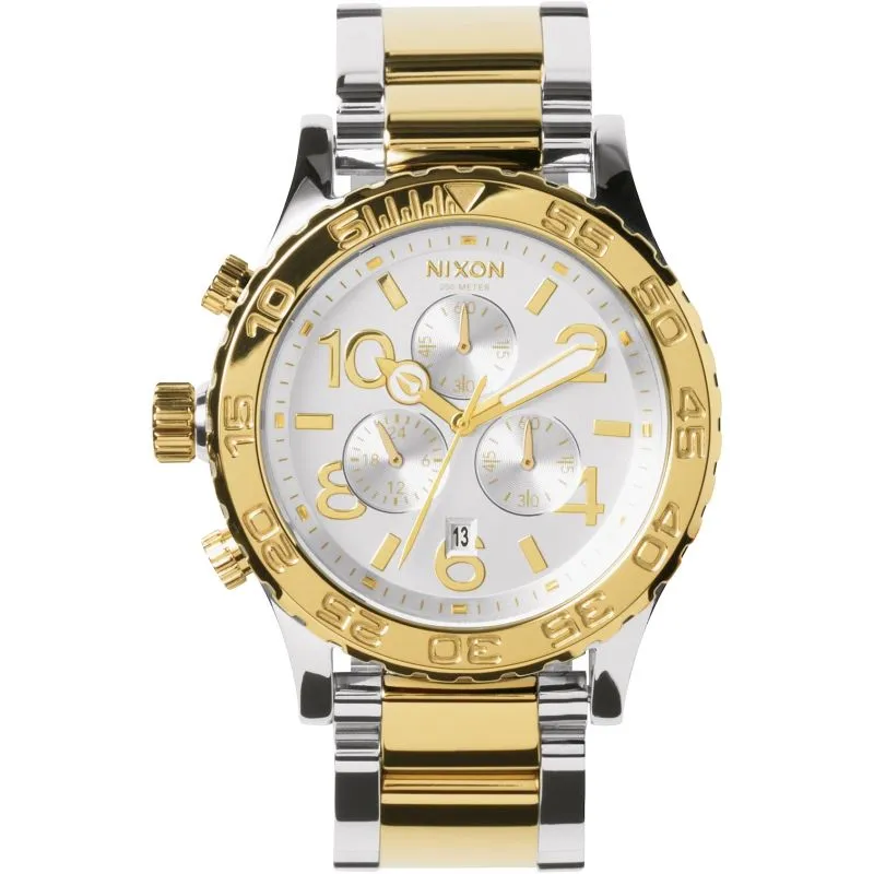 Nixon 42-20 Chronograph Champagne Dial Two-tone Men's Watch Men's Watch A037-1431