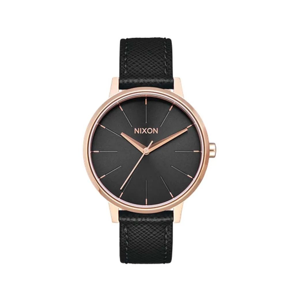 Nixon Kensington Leather - Rose Gold/Black