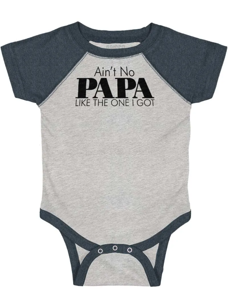 No Papa Like Me Raglan Romper Bodysuit