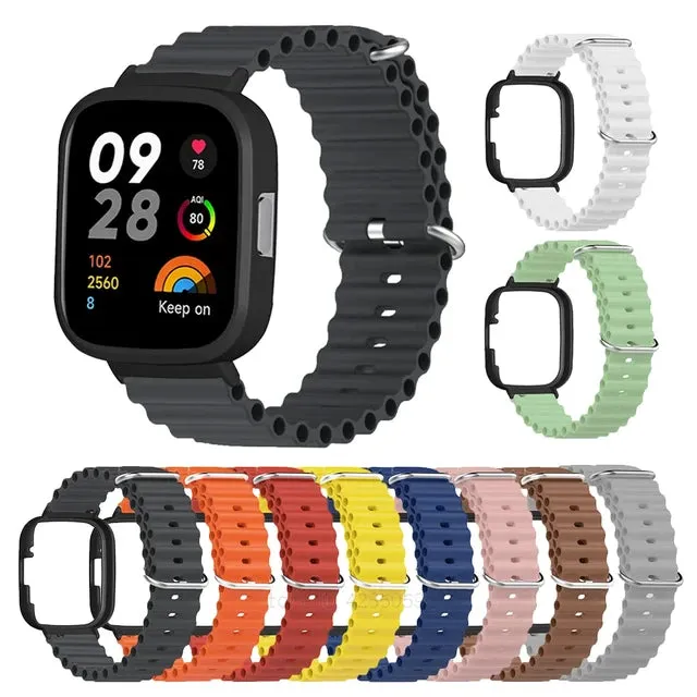 OCEAN LOOP SILICON STRAPS FOR XIAOMI REDMI SMART WATCH 3 ACTIVE, S1, S1 PRO, WATCH 2 LITE, S1 ACTIVE, WATCH 3, MI WATCH