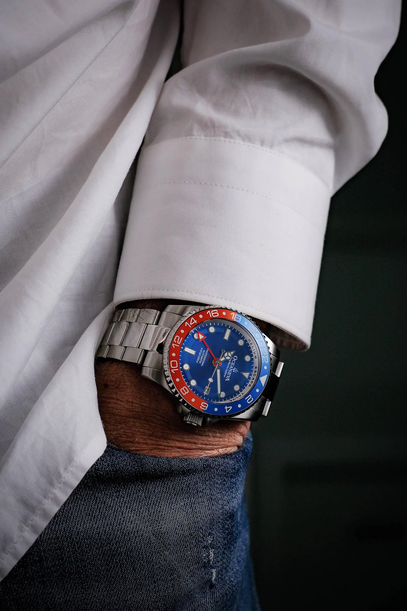 Oceaneva™ Deep Marine Explorer GMT Automatic 1250M Men's Watch