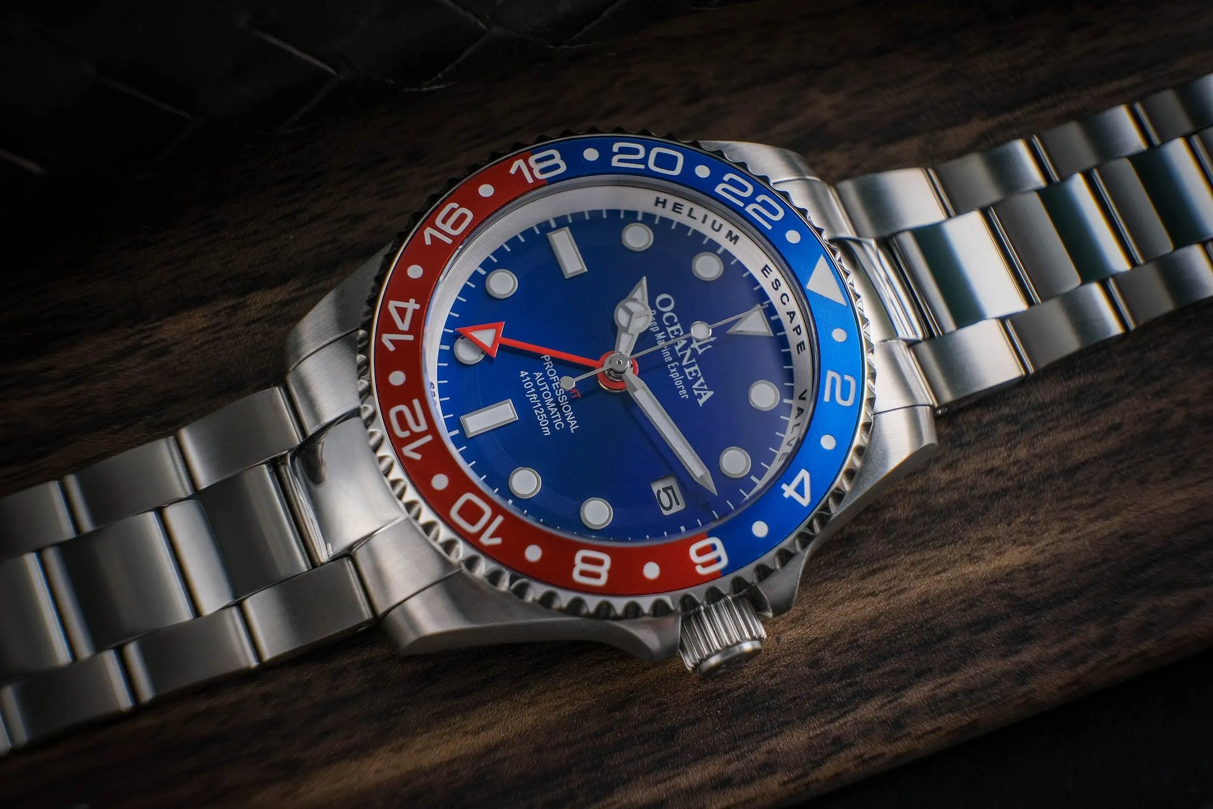 Oceaneva™ Deep Marine Explorer GMT Automatic 1250M Men's Watch