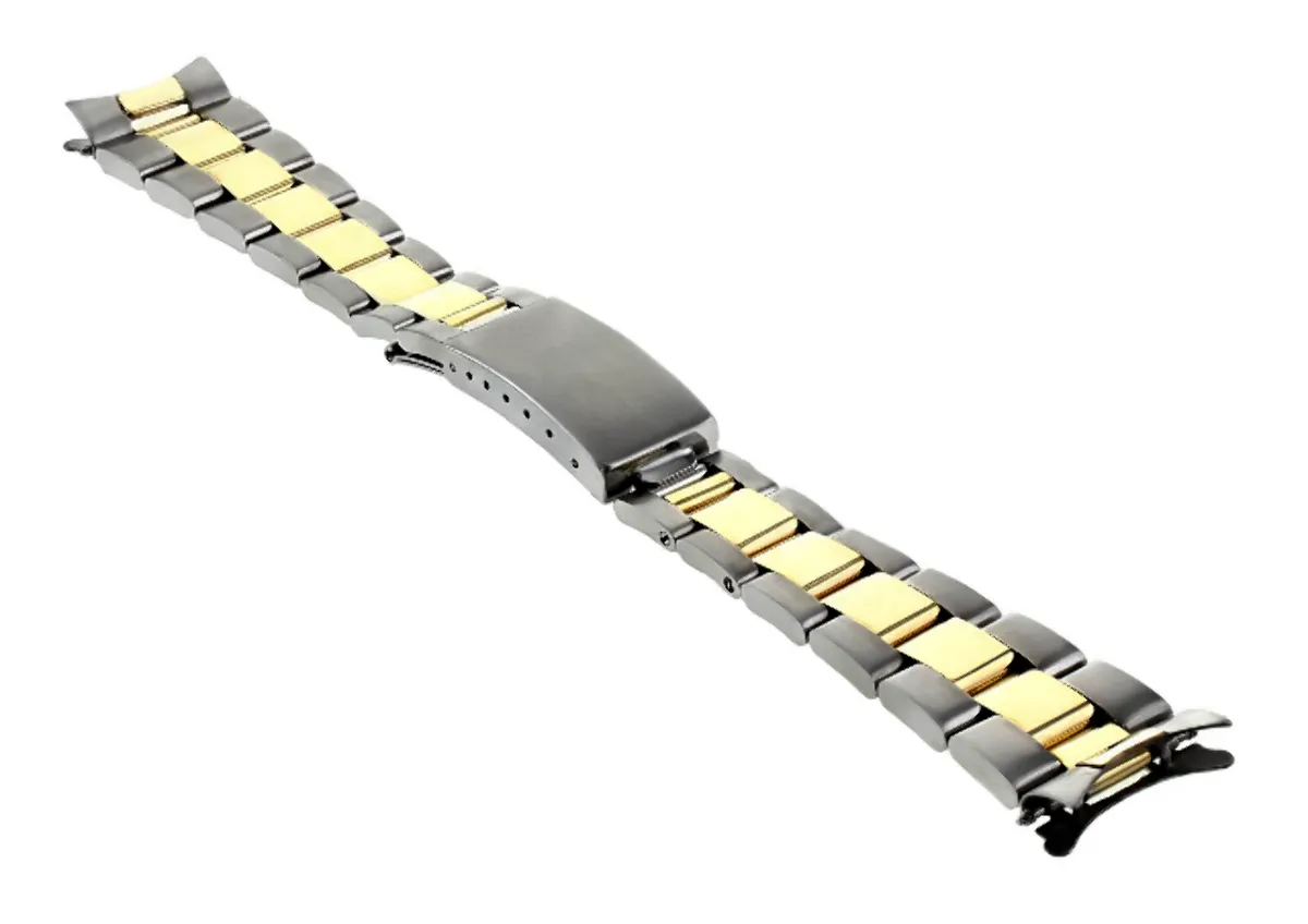 OYSTER WATCH BAND BRACELET FOR 34MM ROLEX MEN DATE 1602 1603 AIRKING 14K/SS 19MM